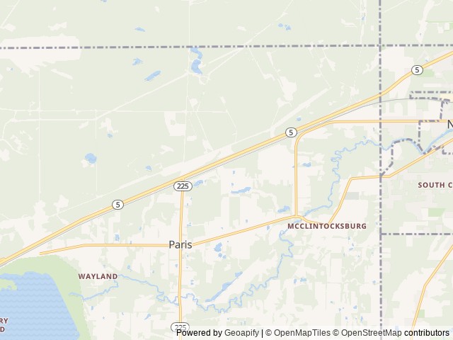 Map of Country Acres Campground & RV Park location at Unity Township, OH, United States