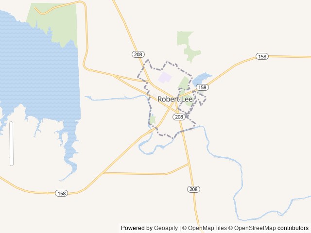 Map of Sunset Haven RV Park location at Robert Lee, TX, United States