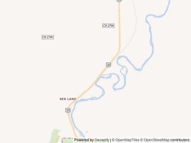 Map of The Crippled Spider RV Park & Campground location at Thermopolis, WY, United States