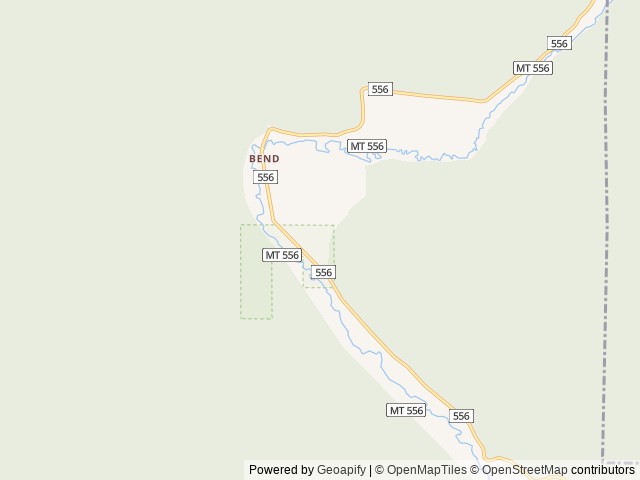 Map of Bend Guard Station location at Plains, MT, United States
