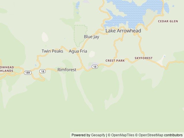 Map of Dogwood location at Fawnskin, CA, United States