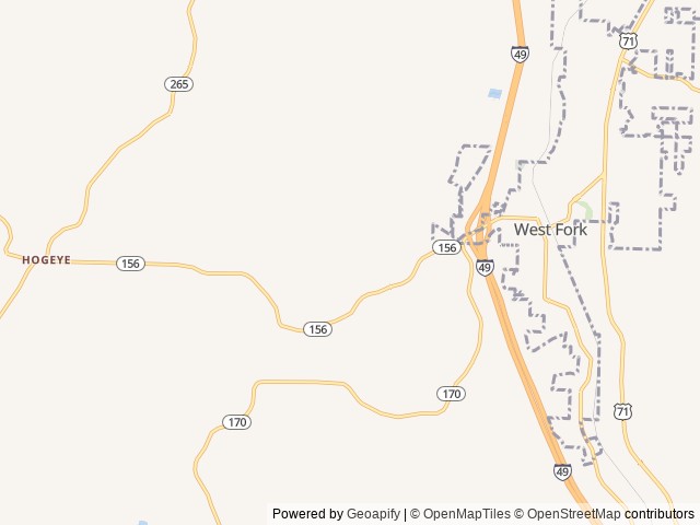 Map for 2022 Shadow Cruiser 228RKS near West Fork, OK