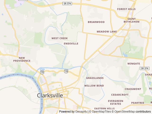 Map for 2019 Winnebago Forza 38W near Clarksville, TN