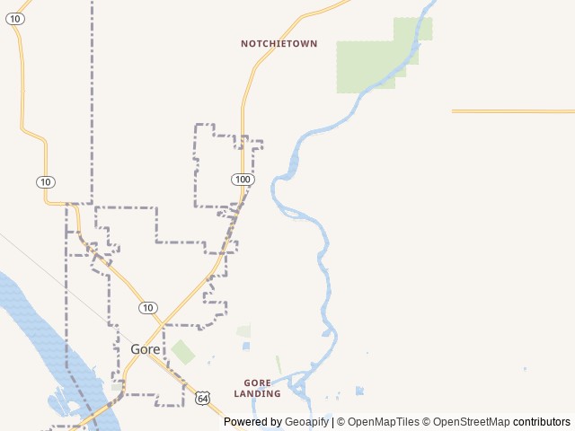 Map of Marval Resort location at Gore, OK, United States