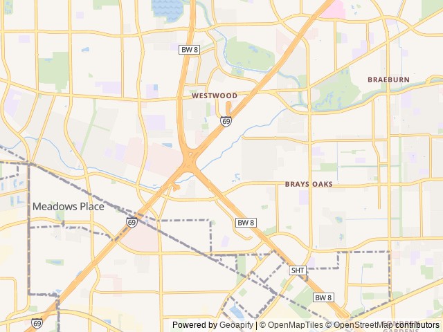 Map of AllStar RV Resort location at Houston, TX, United States