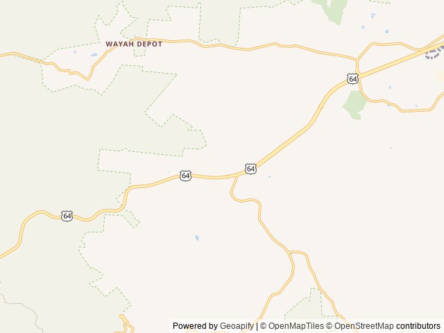 Map of Cartoogechaye Creek Campground location at Franklin, NC, United States