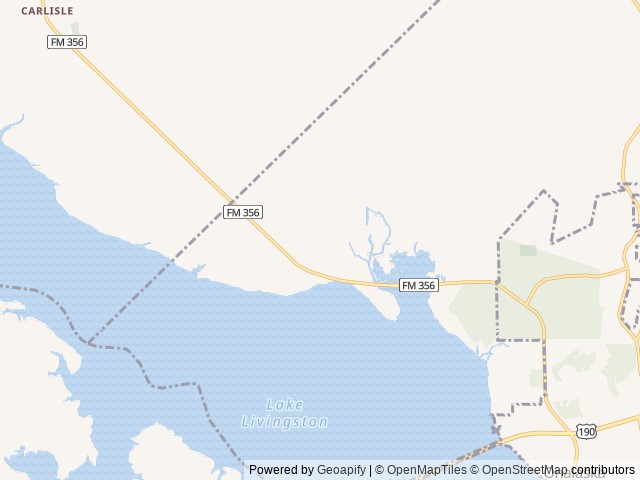 Map of Lagoon Ranch RV Resort location at Onalaska, TX, United States