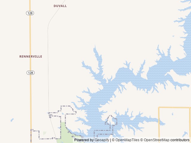 Map of Opossum Creek location at Shelbyville, IL, United States