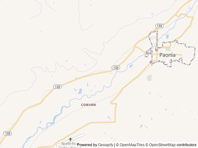 Map of The Campground at Big B's Delicious Orchards location at Hotchkiss, CO, United States