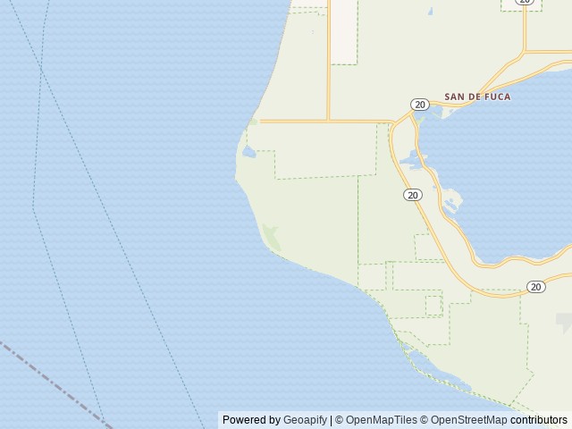 Map of Fort Ebey State Park Campground location at Coupeville, WA, United States