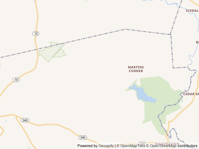 Map of Birchview Farm Campground location at Coatesville, PA, United States