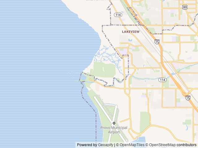 Map of Lakeside RV Campground location at Provo, UT, United States
