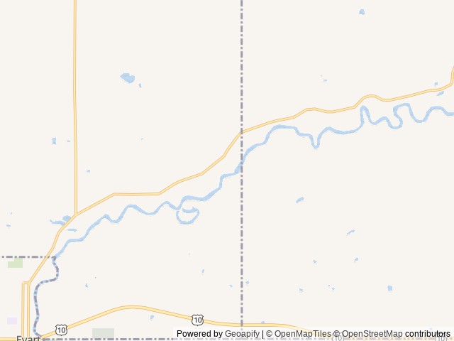 Map of River Country Campground location at Evart, MI, United States
