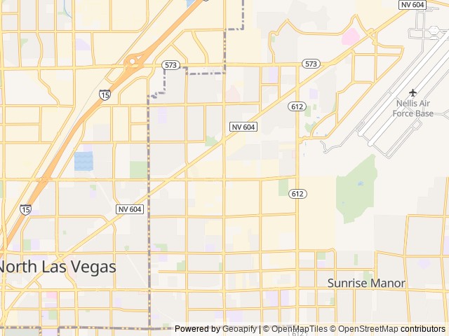 Map of Hitchin' Post RV Park & Motel location at Las Vegas, NV, United States