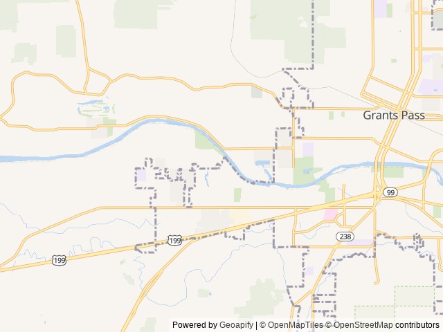 Map of Schroeder Park location at Grants Pass, OR, United States
