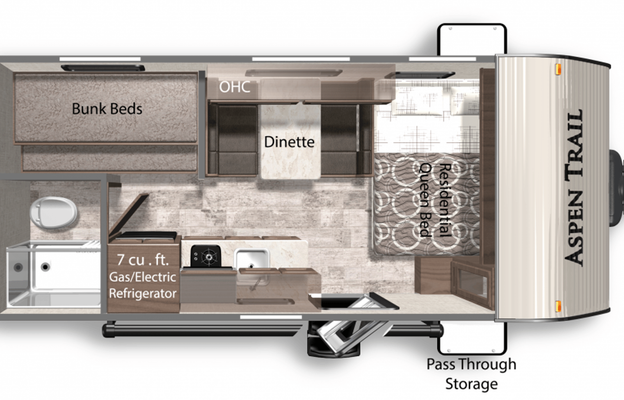 2020 Family Friendly Bunkhouse Adventure Trailer - Dutchmen RV Aspen Trail LE 1760BH