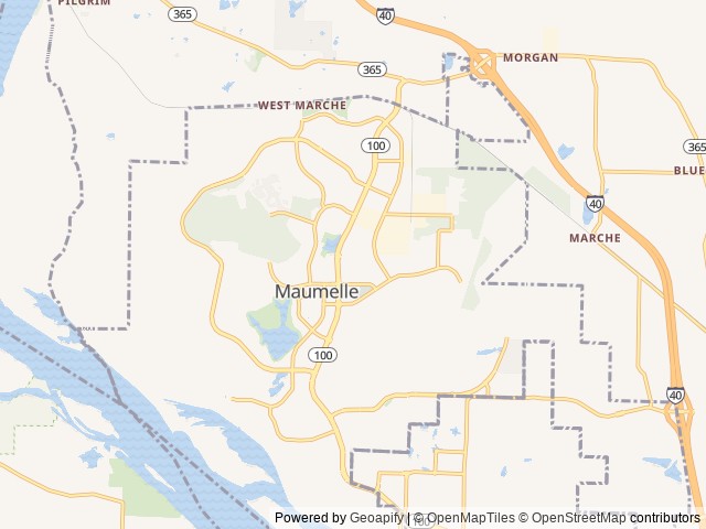 Map for The Great Out Doors near Maumelle, AR