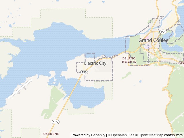 Map for 1990 Chieftain 33RQ near Electric City, WA
