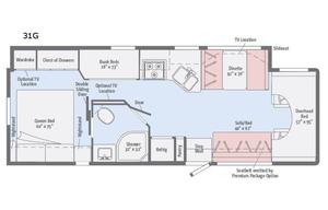 2019 Winnebago Spirit Bunk beds