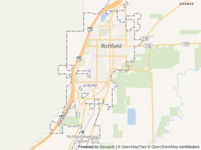 Map for 2017 Forest River RV Salem Cruise Lite 263BHXL near Richfield, UT