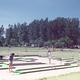 Campers enjoying mini-golf