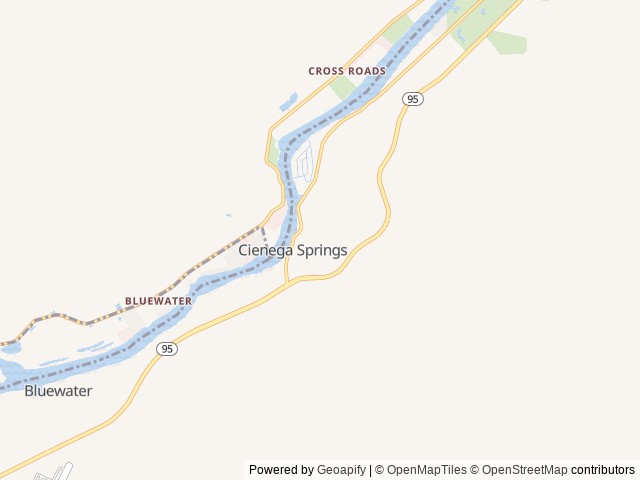 Map of Cienega Springs RV location at Parker, AZ, United States
