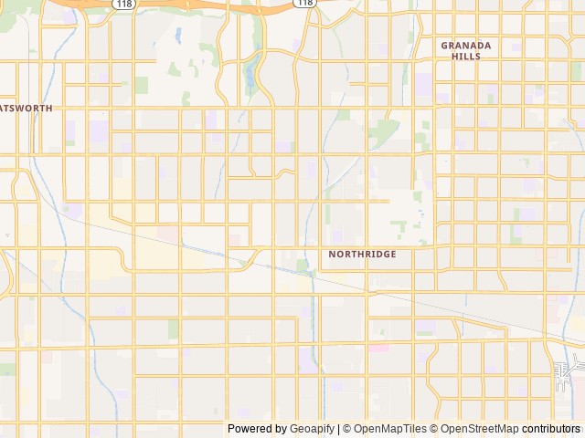 Map of Walnut RV Park location at Northridge, CA, United States