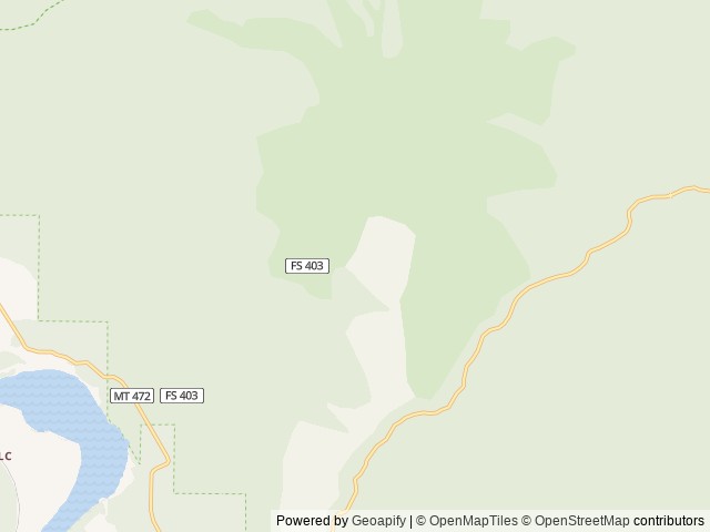 Map of Cougar Peak Lookout location at Plains, MT, United States