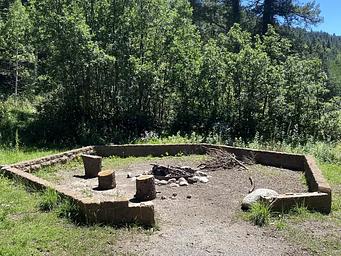 Group campfire area.