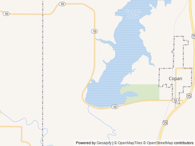 Map of Post Oak Park location at Copan, OK, United States