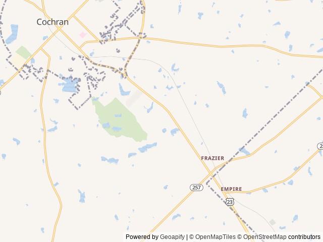 Map of Jellystone Park™ Cochran, Georgia location at Cochran, GA, United States