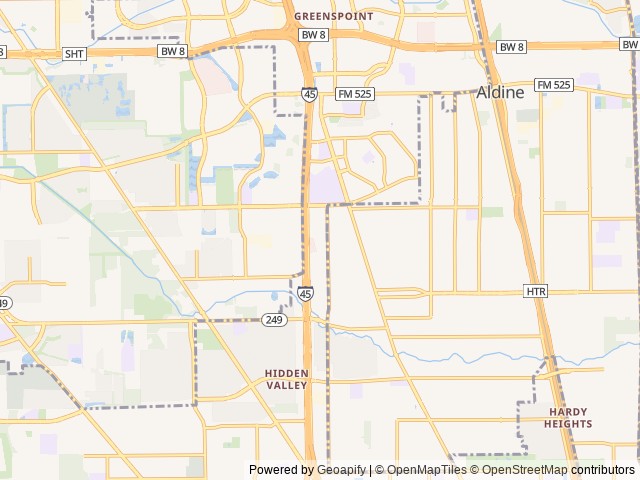 Map for EZ Drive Thor Chateau 28Z RV near Houston, TX
