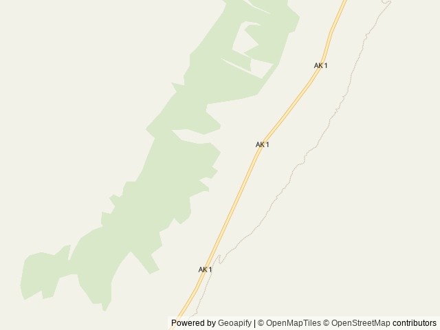 Map of Bertha Creek Campground location at Girdwood, AK, United States
