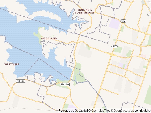 Map of Live Oak Ridge location at Belton, TX, United States
