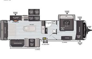 Outback: Chef's kitchen, King bed, 3 slides, Solar