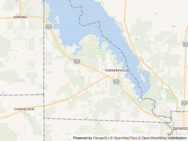 Map of Shangri-La by The Lake location at Jamestown, PA, United States