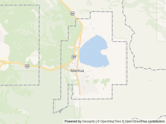 Map of Mantua Waterfront RV Resort location at Mantua, UT, United States
