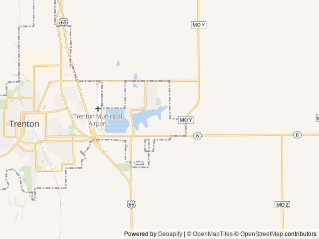 Map of Black Silo RV Campground location at Trenton, MO, United States