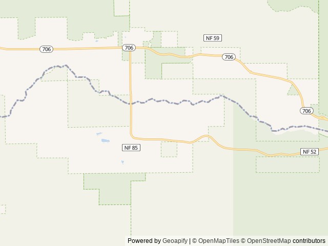 Map of Big Creek (Gifford Pinchot National Forest, WA) location at Ashford, WA, United States