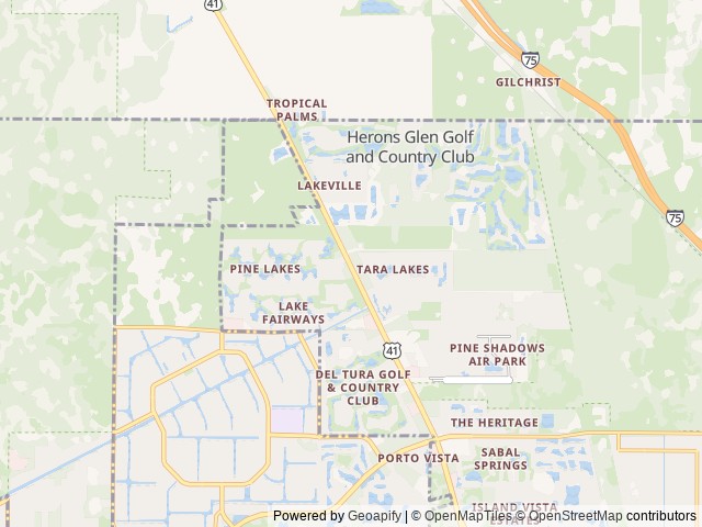 Map of Encore Sunseekers location at North Fort Myers, FL, United States