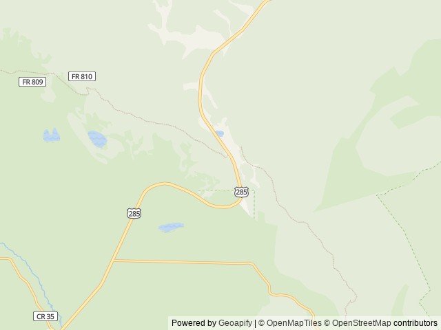 Map of Kenosha Pass Campground location at Morrison, CO, United States