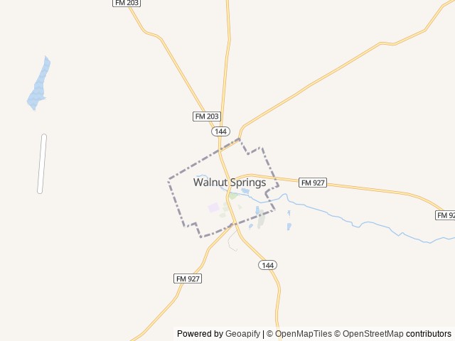 Map of RattleSnake Overnight RV Park location at Walnut Springs, TX, United States