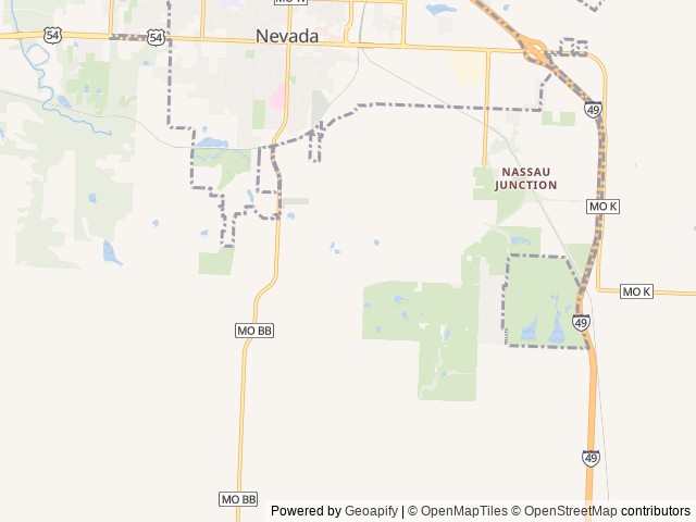 Map for NEW Nevada, MO Camper! near Nevada, MO