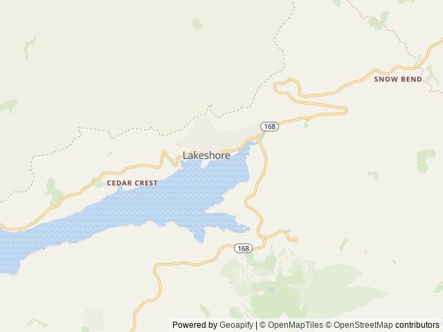 Map of College location at Lakeshore, CA, United States