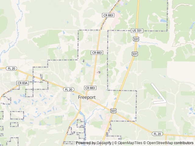 Map for "The Sunset Seeker" near Freeport, AL
