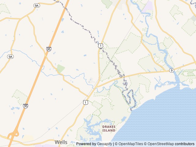 Map of Stadig Campground location at Wells, ME, United States