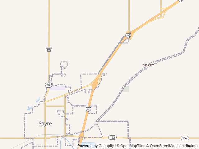 Map of Deep Creek Ranch location at Sayre, OK, United States