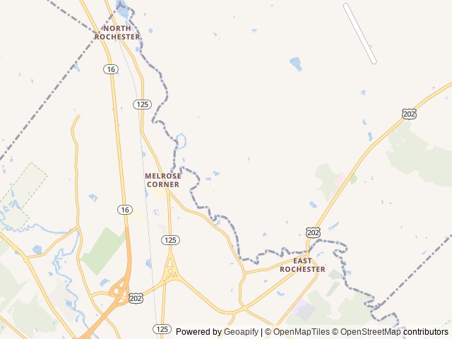 Map of Lebanon KOA on Salmon Falls River location at Lebanon, ME, United States