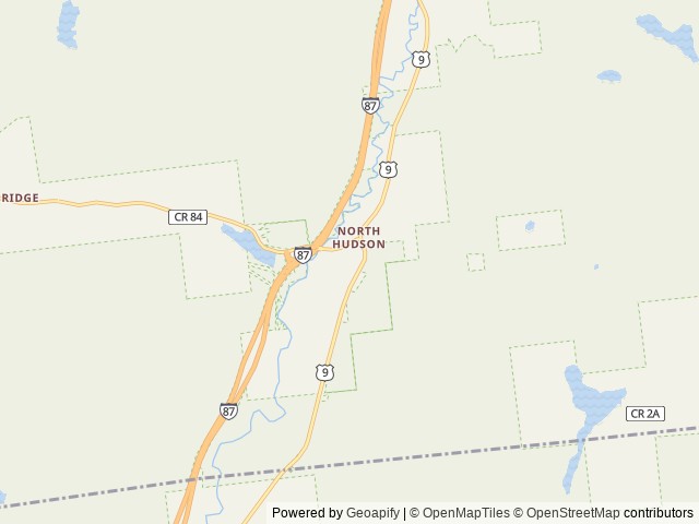 Map of Spacious Skies Adirondack Peaks location at North Hudson, NY, United States