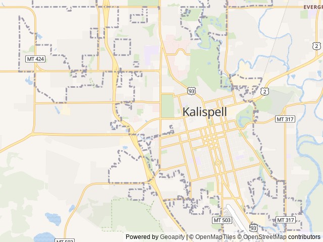 Map for MT Adventures Await!! 27 ft trailer near Kalispell, MT
